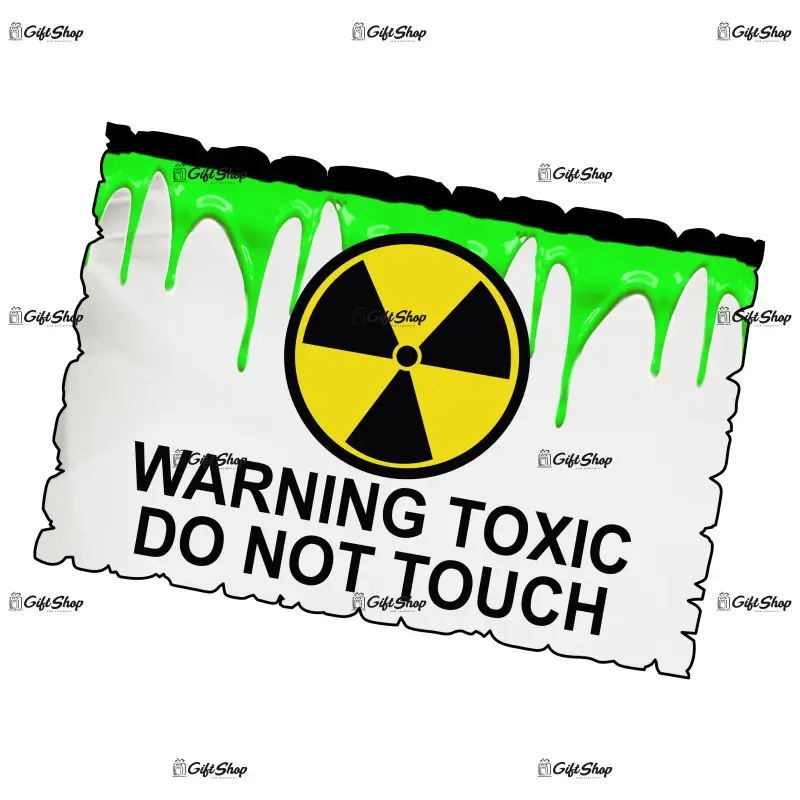 Warning toxic do not touch, magnet frigider mgs076